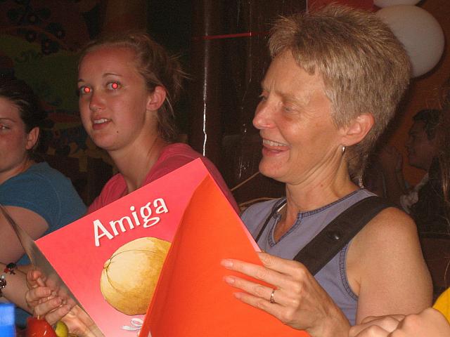 07-23-08 010 Linda receives her Dia de Amistad card
