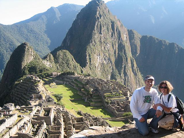 Machu Picchu 152 us on top guard house near Machu Picchu