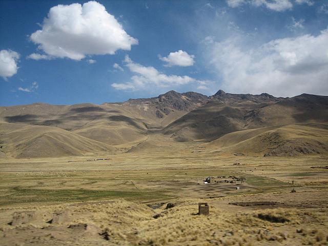 Bus to Puno 034 mountains and animals