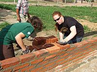 Linda 07 25 2008 216 Megan and Katrina laying brick