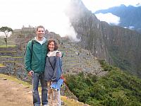 Machu Picchu 011 two of us with city and fog